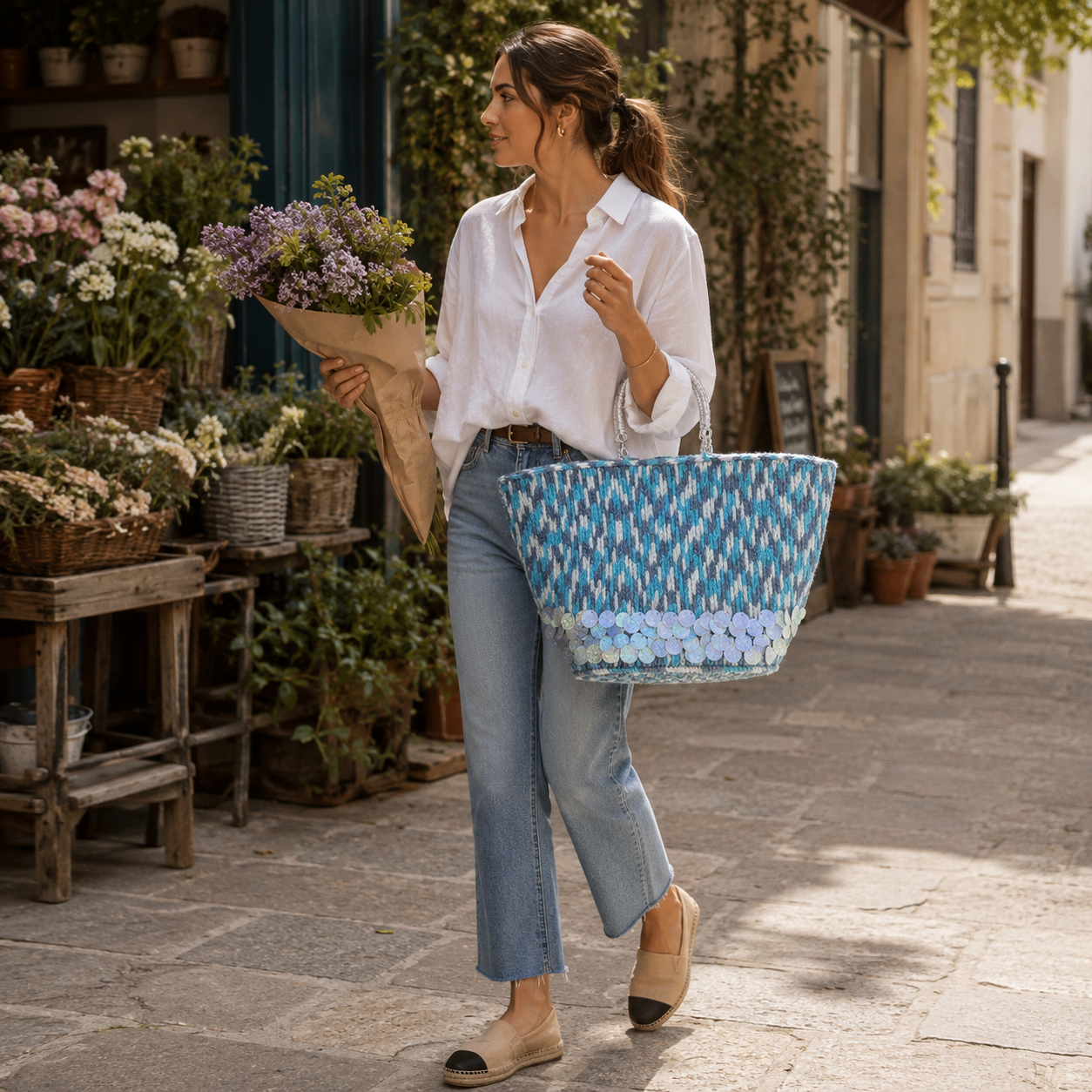 Bolso Cielo con conjunto casual