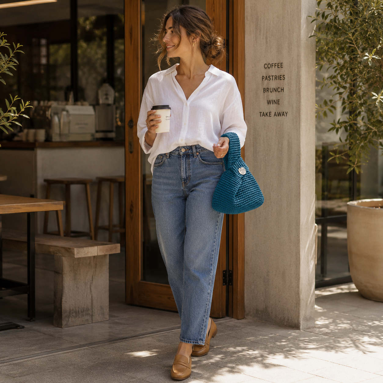 Esmeralda en una propuesta de estilo casual