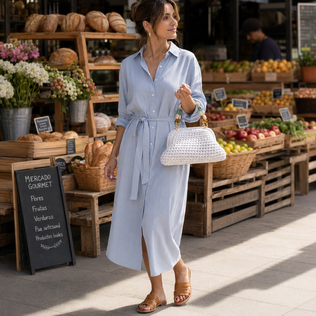 Perla Brillante con look casual