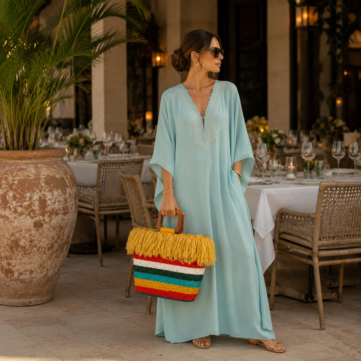 Bolso Sol Brillante con look elegante